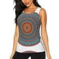 thumbnail image 2 of Picia Mandala Pattern Women's Workout Tank Top,Breathable Activewear,Slim Fit Athletic Top,Versatile Workout Moisture-wicking top-XX-Large, 2 of 9