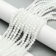 10Strand Opaque Solid Color Electroplate Glass Beads Strands Bicone ...