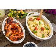 CorningWare French White 2.5qt Oval Casserole Dish with Glass Lid
