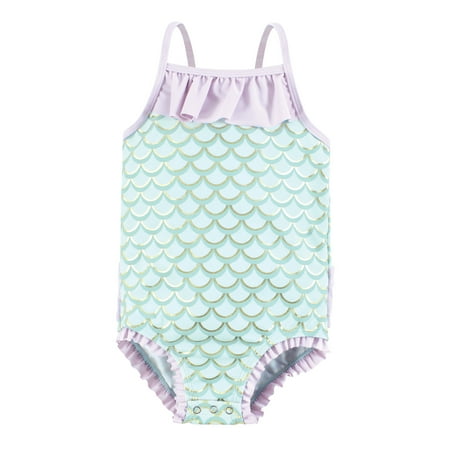 Hudson Baby Unisex Baby Baby and Toddler Swimsuit, Mermaid, 6-9 Months