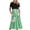 ☪140-Green, variant on Floral Maxi Dresses for Women Long Flowy Swing Short Sleeve Dress Elegant Patchwork Ruffle Tiered Modest Church Dress