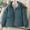 Blue, variant on Ladies Tops thin cardigans for women lightweight Fall Standing Collar Thickened Warm Short Bread Jacket