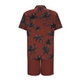 thumbnail image 5 of GERsome Men's Hawaiian Matching Sets 2 Piece Button Down Floral Shirts and Shorts Summer Vacation Outfits S-3XL, 5 of 5