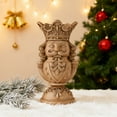 thumbnail image 4 of Liyamei Brown Resin Pillar Candle Holder Festive Design Tabletop For, 4 of 4