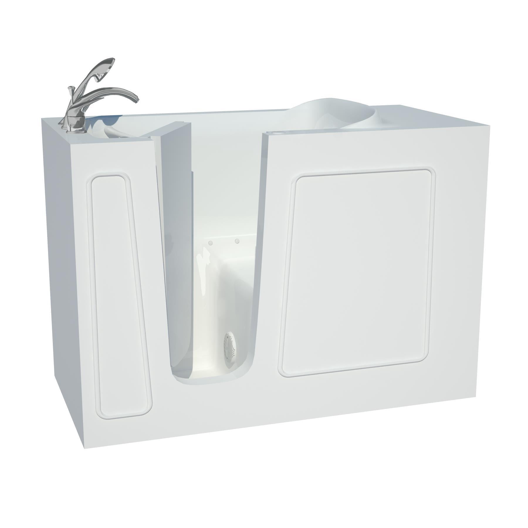 Venzi Artisan Series 26x53 White Air Jetted WalkIn Tub Left