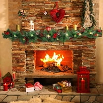 AZXY Christmas Garland, Garland Christmas, Christmas Tree Garland, Prelit Christmas Garland, Christmas Outdoor Garland, Indoor Christmas Garland 8.8 ft for Christmas.