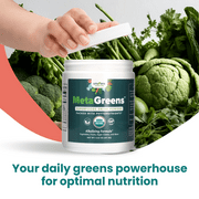 Univera Metagreens - مسحوق Superfood من Greens ، عصير نباتي ومزيج من العصائر العضوية مع Spirulina العضوي ، مسحوق القمح والصفراء العضوي ، مسحوق Daily Greens ، 30 حصة
