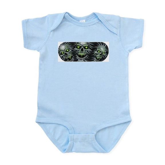 CafePress - Green Eyed Skulls Infant Bodysuit - Baby Light Bodysuit, Size Newborn - 24 Months