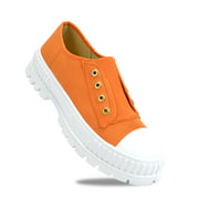 Shoe Republic La Women Casual Platform Sneakers Gevena Orange Size 8