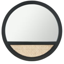 SAFAVIEH Deonna 23.5 in. Solid Frame Mirror, Black/Natural