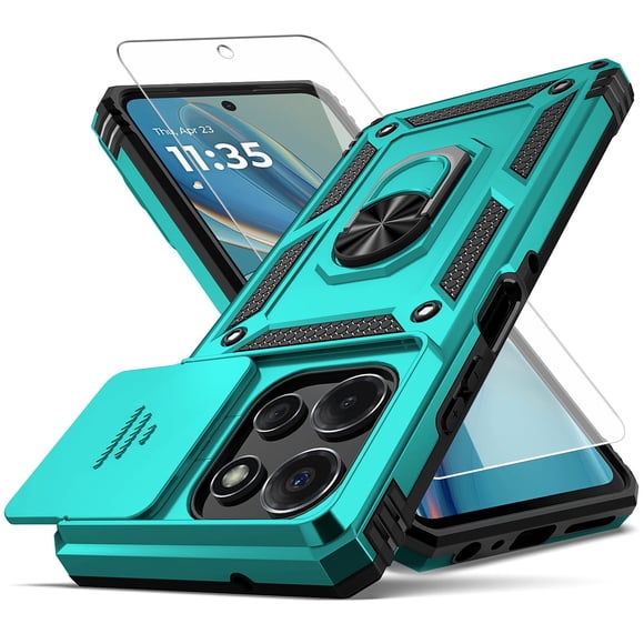 Funda para Moto G Power 5G 2025 YZOK Antigolpes Color Verde Azulado