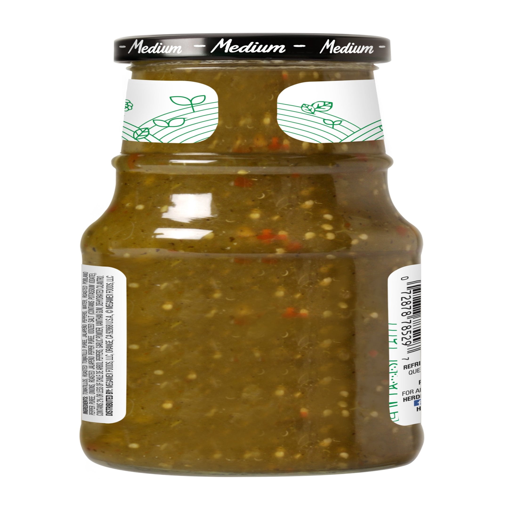 (12 pack) HERDEZ  Roasted Salsa Verde Medium, Tortilla Chip Dip, Shelf Stable,  15.7 oz Glass Jar