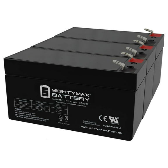 12V 1.3Ah SLA Battery Replacement for Hill-Rom Care Assist - 3 Pack