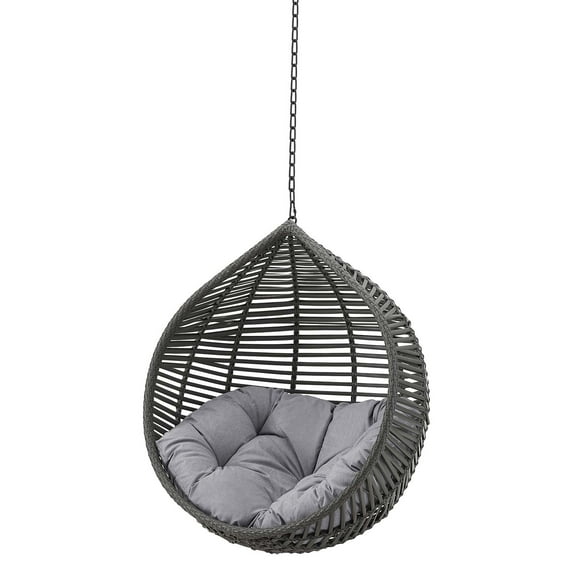 Swing Lounge Chair, Grey Gray, Modern Contemporary Urban Design, Outdoor Patio Balcony Cafe Bistro Garden Furniture Hotel Hospitality