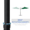 thumbnail image 4 of 8.5ft Green Offset Cantilever Patio Umbrella with 360° Rotation | Outdoor Shade for Decks, Pools & Patios | Durable Polyester & Steel Frame, 4 of 7