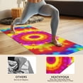 thumbnail image 4 of Rainbow Tie Dye Mandala Pattern Hot Yoga Mat Towel Non Slip for Hot Yoga - Quick-Drying Yoga Mat Cover with 4 Corner Pockets with Travel Bag - Hot Yoga Towel Non Slip 74"x26", 4 of 6