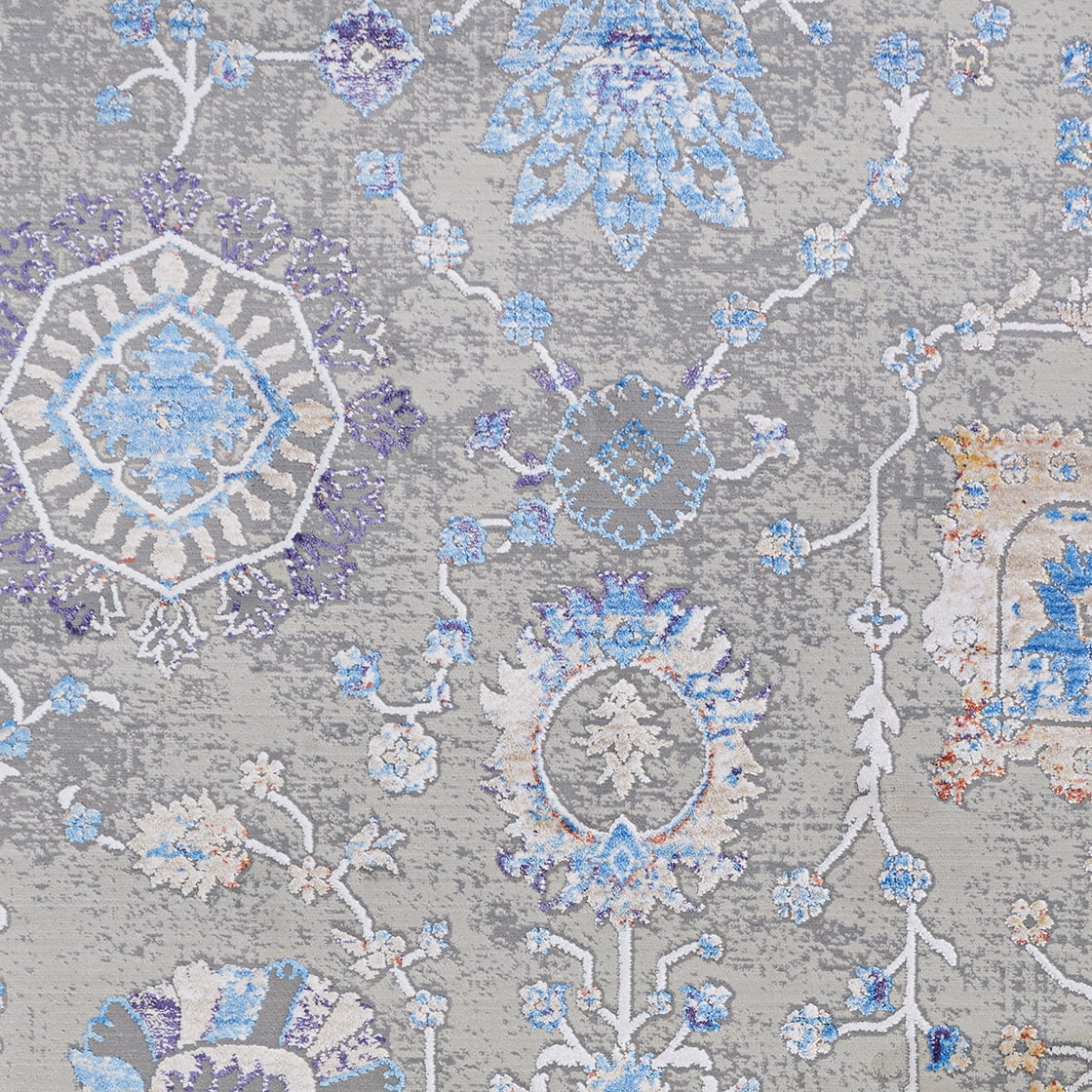 Couristan Vibrata Mandala Multi-Pewter Runner Rug