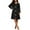 Black 2, variant on Wensltd Women's Winter Fleece Nightgown Warm Long Sleeve Round Neck Bowknot Medium Length Sleep Dress for Cold Nights