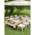 thumbnail image 4 of Outdoor Tablecloth with Umbrella Hole for Patio/Picnic/Party/Camping, Sunflowers Gnomes Waterproof Table Cloth Rectangle Table Cover Washable, Rustic Summer Botanical Budding Flowers (54"x 80"), 4 of 8