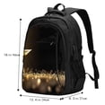 thumbnail image 5 of Pofeuu Gold Glittering Stars Print Storage Laptop Backpack with USB Charging Port[Water Resistant] College Computer Bookbag Fits, 5 of 7