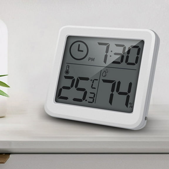 GOOHOCHY Thermometer Digital Hydrometer Hygrometer Baby Office White