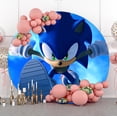 thumbnail image 5 of Personalizar el nombre del bebé y los años de Sonic the Hedgehog Telón de fondo Decoración para fiesta de cumpleaños Estudio fotográfico de Sonic Suministros para fiesta de baby shower, 5 of 5