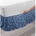 thumbnail image 2 of Autumn Bed Skirt, Monotone Bouquets Field with Daisies and Berry Branches, Elastic Bedskirt Dust Ruffle Wrap Around for Bedding Decor, 4 Sizes, Ceil Blue Burnt Sienna, by Ambesonne, 2 of 2