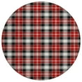 thumbnail image 2 of Addison Rugs Chantille Indoor/Outdoor Transitional Holiday Plaid Black Machine Washable Round Rug, 8' x 8', 2 of 7