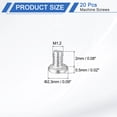 thumbnail image 2 of M1.2-0.25 x 2mm 20 Pcs Vis Rondes Plates en Métal pour Machine d'Entraînement Phillips, 2 of 6