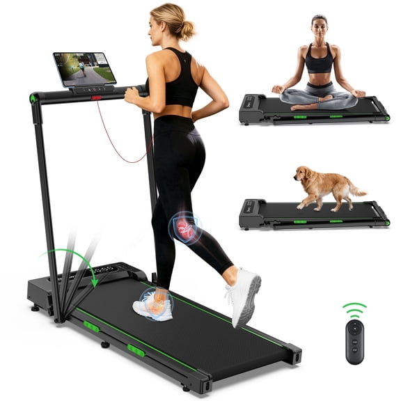 2 in 1 Walking Pad for Home/Office,Folding Treadmill 2.5HP,COFUNOK Under Desk Treadmill with Remote,0.6-7.6mph
