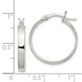 thumbnail image 2 of White Sterling Silver Earring Hoop Women'S 21 mm 20Mm Earrings, 2 of 2
