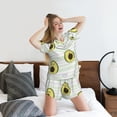 thumbnail image 5 of Vsdghe Avocado of a Hear Pattern Women's Pajama Set,Short Sleeve Sleepwear 2 Piece Pjs Lounge Sleepwear Sets-Small, 5 of 6