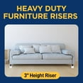 thumbnail image 2 of Lifemaster Furniture Riser Set - 4 Pieces Non-slip Design Furniture Leg Riser fits with Bed, Chair, Table, Sofa, Desk, and Couches - White, 2 of 5