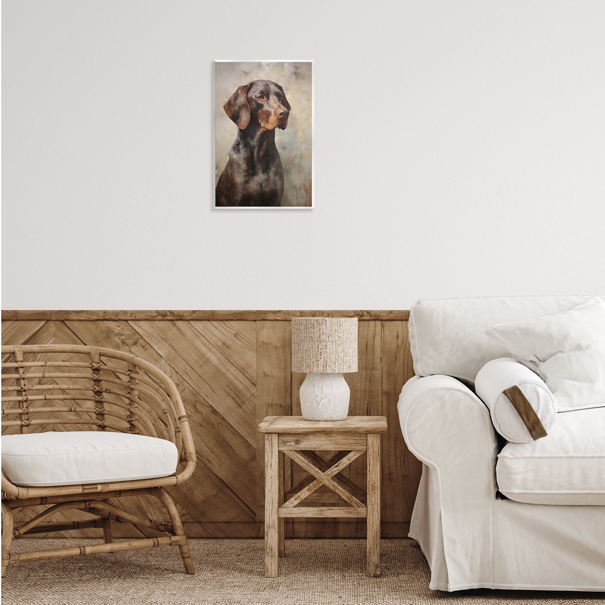 Stupell Industries Brown Labrador Visage Animals & Insects Painting Unframed Art Print Wall Art, 13 x 19