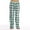 15# Cyan, variant on Fluffy Flannel Pajama Pants Women Fuzzy Buffalo Plaid Pj Pants Comfy Loose Soft Plaid Pant Elastic Waist Sleep Pant Vermilion L