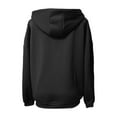 thumbnail image 3 of Hoodies for Women,Hoodie Sweatshirt Womens Solid Color Zipper Super Large Heavy Retro Hooded Comfortable Top Hoodie,Sweatshirt for Women,Black,L, 3 of 3