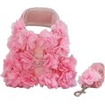 thumbnail image 1 of Puppy Vest and Leash Set Lace Floral Soft Mesh Runaway Pet Vest Cute Pink Puppy Cat Vest Clothes, 1 of 4