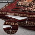 thumbnail image 3 of Set of 4 Throw Pillow Covers Tribal Abstract Dark Red and Yellow Vintage Carpet Pattern Decorative Pillow Cases Home Decor Standard Square 20x20 Inches Pillowcases, 3 of 6