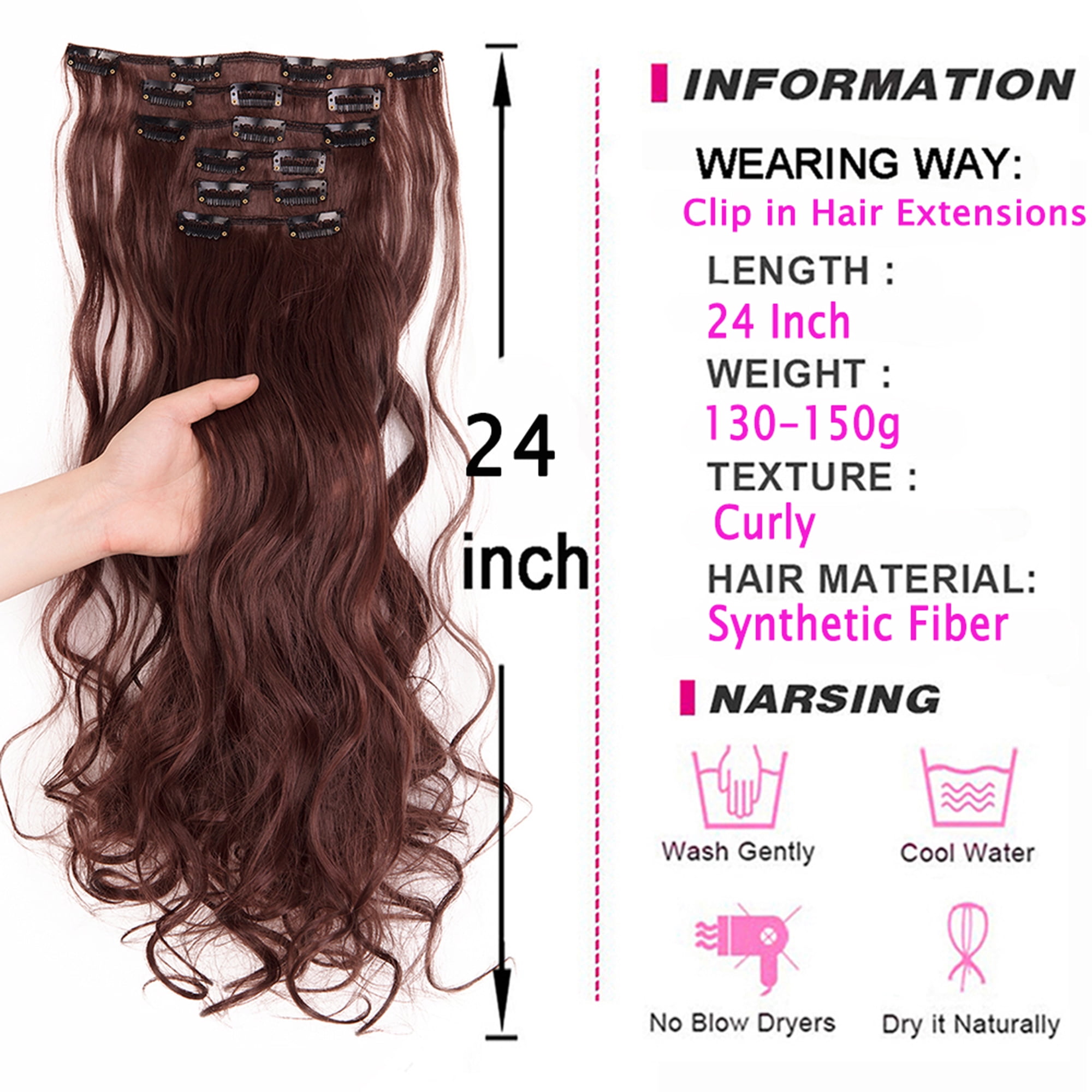 yasuuhappii。　24cm SHCKE Hair Extensions 24