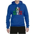 thumbnail image 2 of Wild Bobby Mexican Queen Latin Pride Unisex Graphic Hoodie Sweatshirt, Royal, Medium, 2 of 5