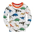 thumbnail image 4 of ATAIKU 100% Cotton Kids Baby Boys Long Sleeve Pajama Sets Toddler 2-Piece Sleepwear Child Summer Dinosaur Pjs 2-8Y, 4 of 11