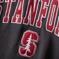 thumbnail image 5 of Men's Colosseum Charcoal Stanford Cardinal Arch & Logo Crew Neck Sweatshirt, 5 of 5