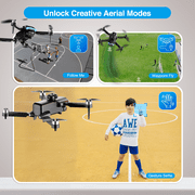 Contixo F19 Foldable Drones for Adults with Camera, 1080P Full HD Drone with 2 Batteries and Carry Case