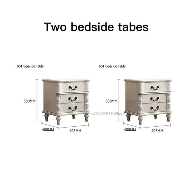 American Type Double Bed Master Bedroom Modern Contracted Wedding Bed Wooden Furniture European Type 1.8 Meters Princess Bed My Lux Decor Round