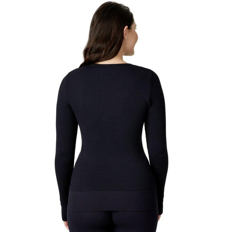 kindly yours Women's Sustainable Seamless Thermal Henley 