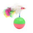 thumbnail image 2 of Flmtop Funny Pet Cat Kitten Playing Toy Tumbler Teaser Mouse Feather Interactive Gift, 2 of 5
