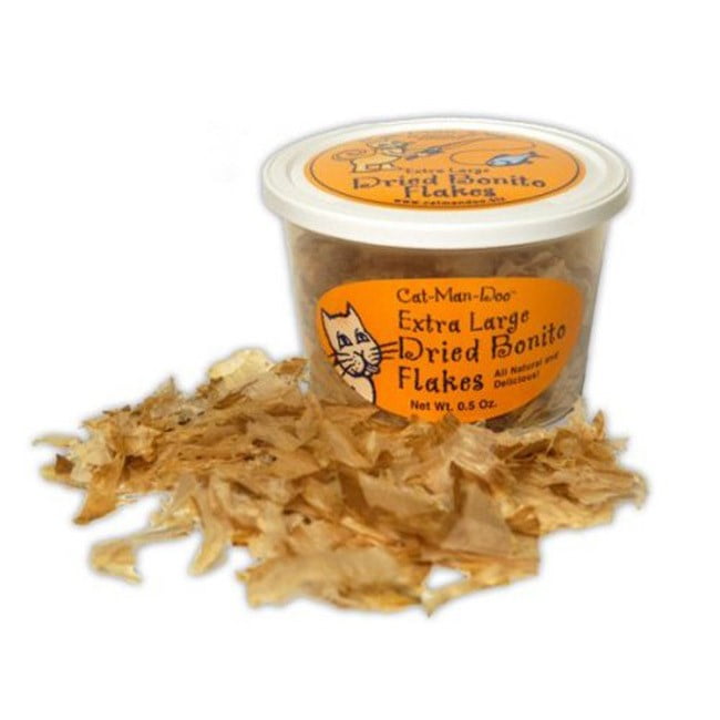 CatManDoo Extra Large Dried Bonito Flakes Cat Treats, .5 oz