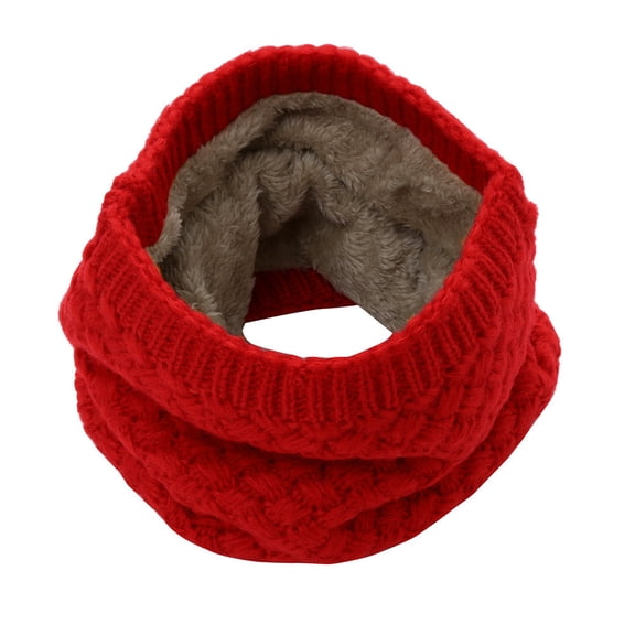 Resicozy Fleece Lined Neck Warmer Gaiter for Men Women Winter Knitted Face Scarf Ski Neck Cover for Cold Red