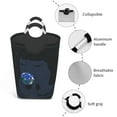 thumbnail image 4 of DouZhe 50L Rectangular Laundry Basket, Creativity Earth Food Girl Prints Waterproof Foldable Laundry Hamper with Aluminum Handles, 4 of 6