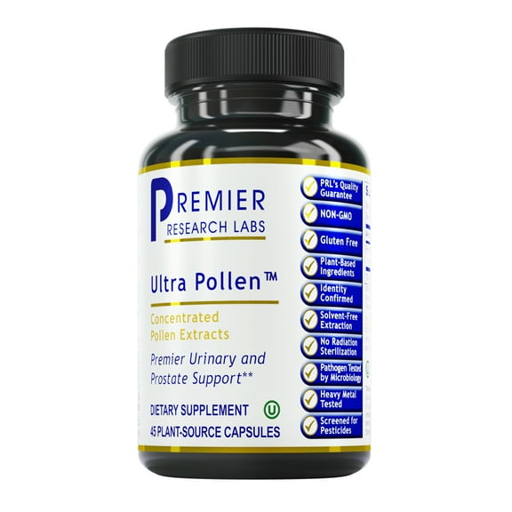 Premier Research Labs UltraPollen - Supports Prostate Health & Urinary Function - Pristine Rye Pollen Extract - Vegan Prostate Supplements - 45 Plant-Source Capsules